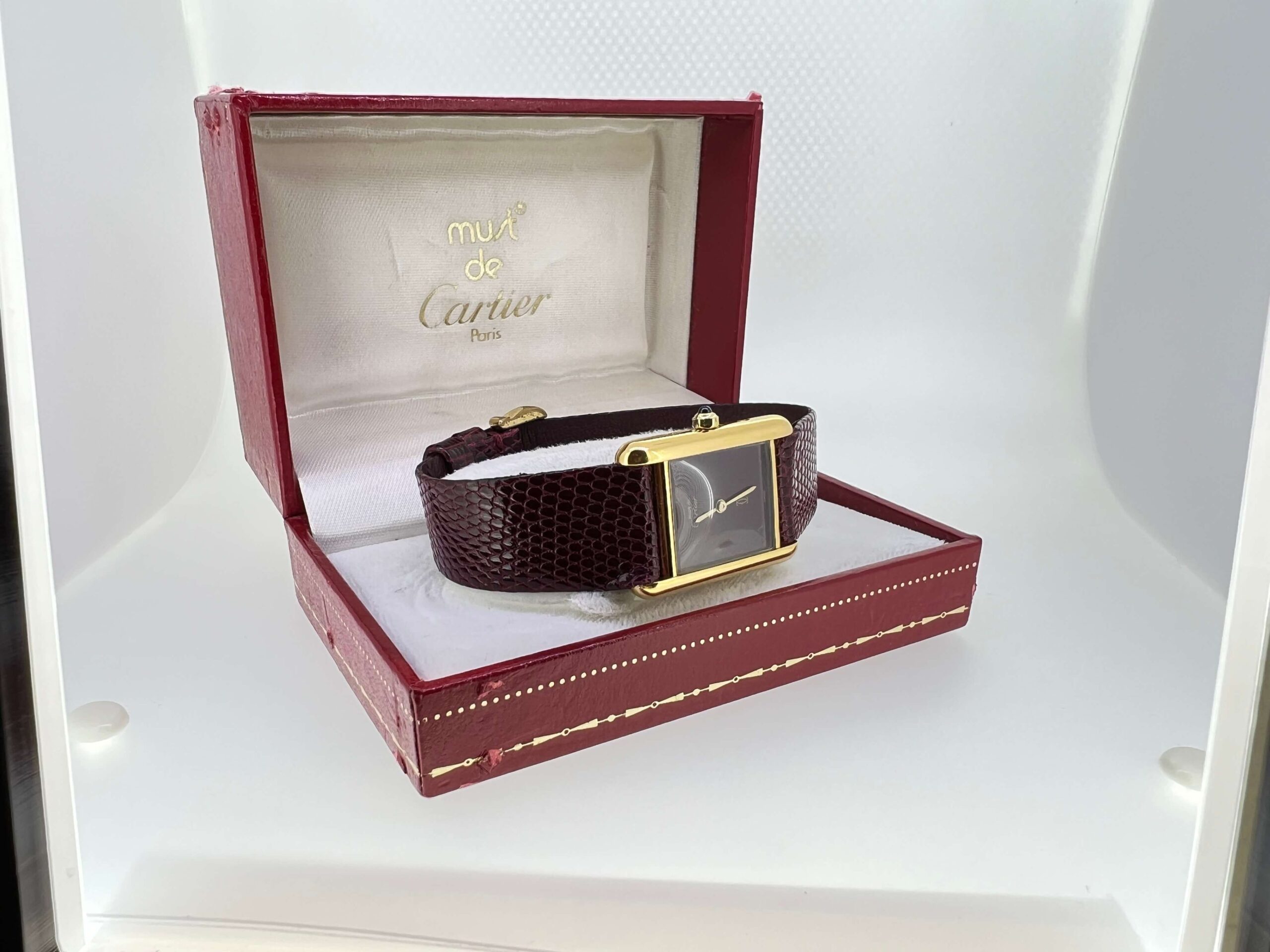 Cartier Tank Small Burgundy - Bild 7