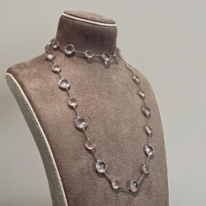 Collier 18K med rosenkvarts